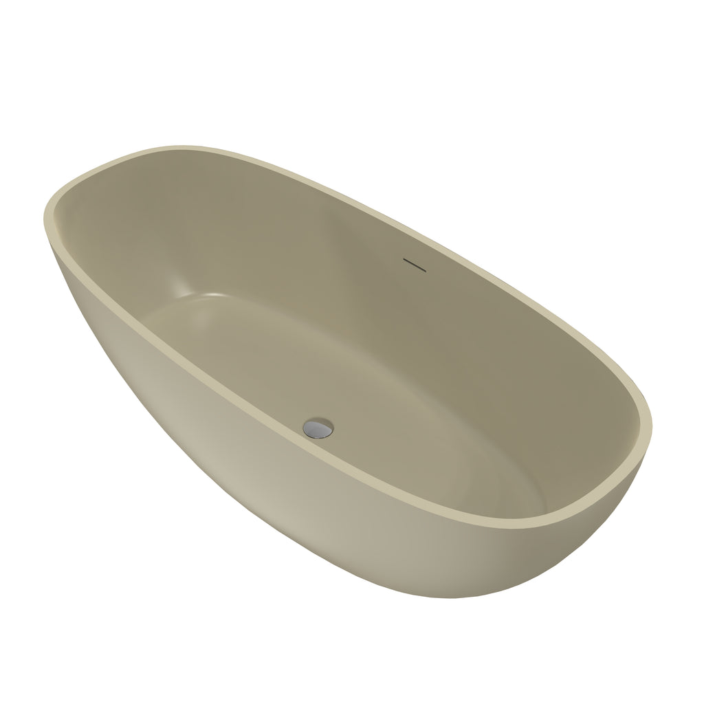 66.9 inch freestanding solid surface soaking bathtub for bathroom