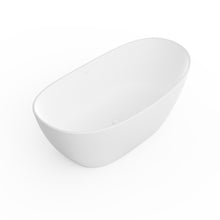 Load image into Gallery viewer, 65 inch artificial stone solid surface freestanding bathroom bathtub