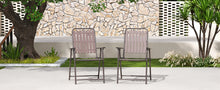 Load image into Gallery viewer, BROWN - [Instant Setup] 2-Piece Folding Chair, No Assembly Required, 350lb Capacity, Rust-Resistant &amp; Stain-Proof for Balcony/Garden