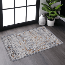 Load image into Gallery viewer, PAYAS Collection 7.9X10. Ivory / Grey / Traditional Area Rug Modern, Contemporary, Non-Shedding &amp; Easy to Clean, Ideal for Living Room, Bedroom, Dining Space, 120*93 inch