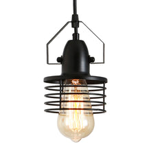 Load image into Gallery viewer, Farmhouse Vintage Pendant Light Black Fixture Pendant Lights with Spring Frame Adjustable Metal Hanging Lamp for Kitchen Island Dining Room Bedroom Living Room Barn Entryy, E26