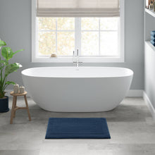 Load image into Gallery viewer, 1 PCS 24x72" 100% Cotton Tufted 3000 GSM Reversible Bath Rug Navy