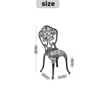 Load image into Gallery viewer, Cast Aluminum Patio Dining Chair 2PCS With Black Frame