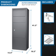 Load image into Gallery viewer, Large Single Compartment Locking Parcel Drop Box