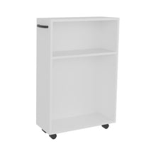 Load image into Gallery viewer, Wiley Storage Cart With Casters, Multipurpose Organizer with Open Shelves And Compact Design, White