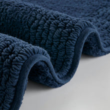 Load image into Gallery viewer, 1 PCS 24x72" 100% Cotton Tufted 3000 GSM Reversible Bath Rug Navy