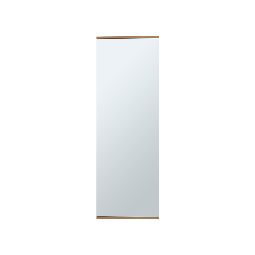 Leto Wall Mounted Shoe Rack With Mirror, Single Door, Capacity For Ten Shoes Natural Oak