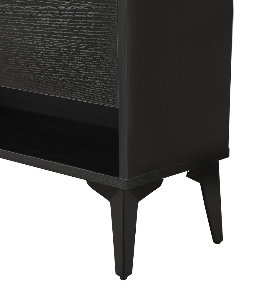 Large size Shoe Cabinet,Free Standing Tipping Bucket Shoe Rack Organizer with 2 Flip Drawers&2 Drawer,Modern Tipping Bucket for Entryway,Hallway,Bedroom-black