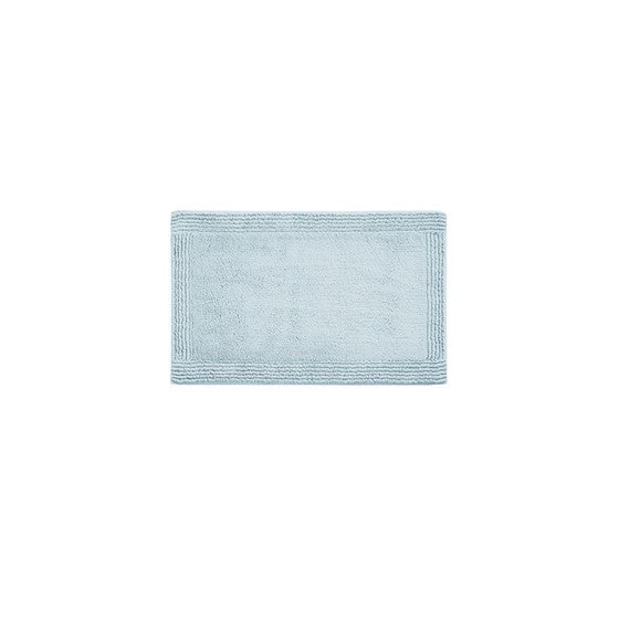 100% Cotton Tufted 3000 GSM Reversible Bath Rug Blue 24x72"