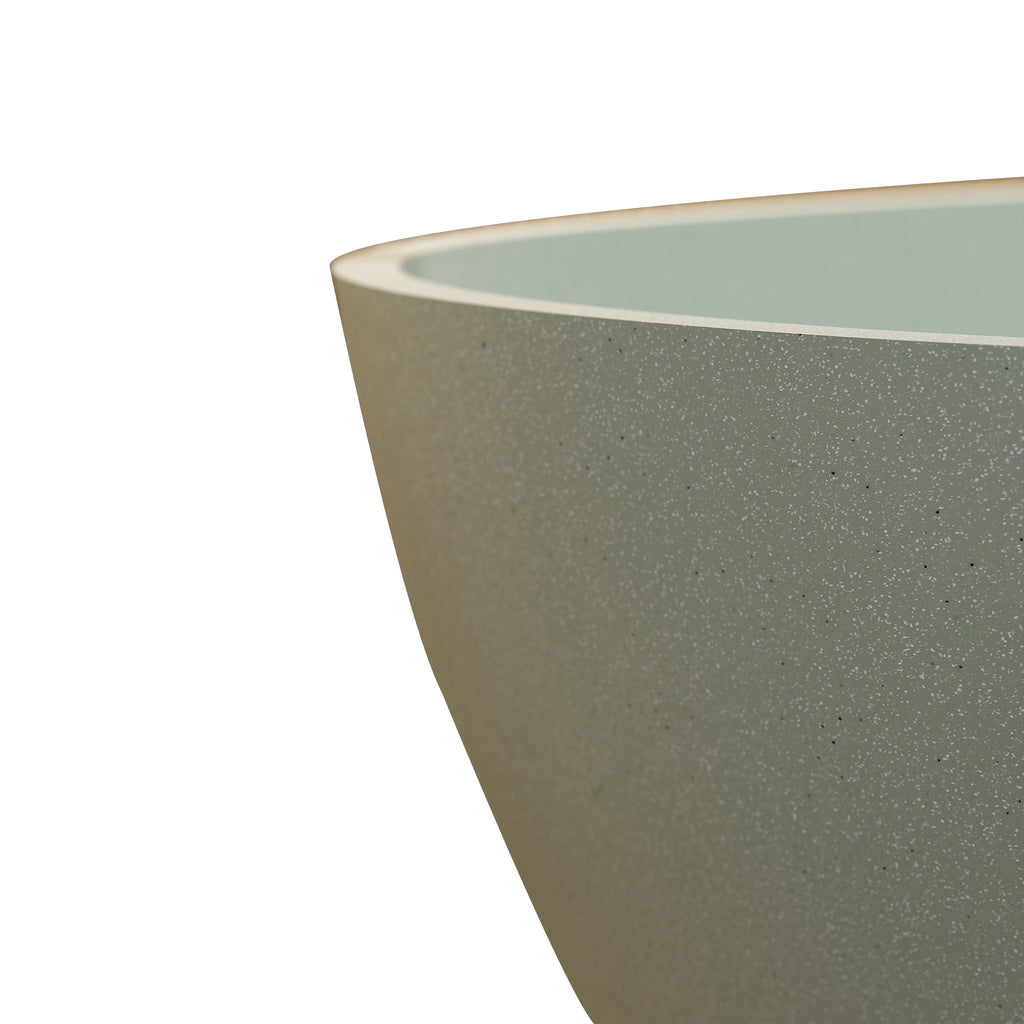 67'' Freestanding Bathtub Resin Stone Soaking Bathtub Solid Surface Modern Tubs with Overflow and Pop-up Drain