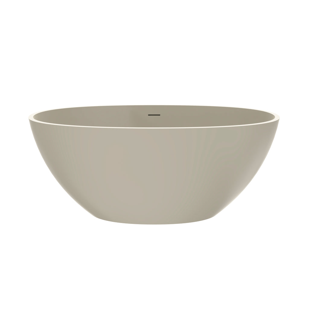 55 inch freestanding solid surface soaking bathtub for bathroom