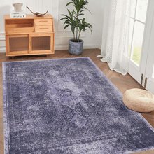 Load image into Gallery viewer, MAVAL Anthracite Washable Rug 2' x 3' Doormat Rug (Anthracite, 2' x 3') Modern, Contemporary, Non-Shedding &amp; Easy to Clean, Ideal for Living Room, Bedroom, Dining Space, 36*24 inch