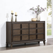 Load image into Gallery viewer, Aetheria Contemporary Wood 6-Drawer Dresser in Dark Brown