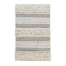Load image into Gallery viewer, Woven Texture Stripe Bath Rug Grey 22x58"