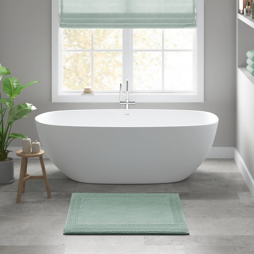1 PCS 24x72" 100% Cotton Tufted 3000 GSM Reversible Bath Rug Navy