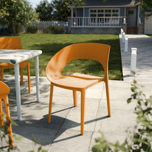 Load image into Gallery viewer, Summer - Haze Green Polypropylene Single-Side Chair - One-Piece Design for Indoor &amp; Outdoor Use,suitable for living rooms, dining rooms, gardens, terraces and other scenarios  (Set of 4)