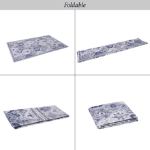 Load image into Gallery viewer, MAVAL Blue Washable Rug 2' x 3' Doormat Rug (Blue, 2' x 3') Modern, Contemporary, Non-Shedding &amp; Easy to Clean, Ideal for Living Room, Bedroom, Dining Space, 36*24 inch