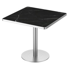 Load image into Gallery viewer, 31.5" Round Modern Tulip Dining Table, Sintered Stone Tabletop with Luxury Faux Marble Print, Stainless Steel Bracket Base, Scratch &amp; Wear Resistant, Waterproof Surface, Ideal for Indoor &amp; Outdoor Use