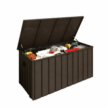 Load image into Gallery viewer, 200 Gallon Outdoor Storage Deck Box Waterproof, Large Patio Storage Bin for Outside Cushions, Throw Pillows, Garden Tools, Lockable (Dark Brown)