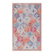 Load image into Gallery viewer, MAVAL Cream Washable Rug 5x8 Area Rug (Cream, 5' x 8') Modern, Contemporary, Non-Shedding &amp; Easy to Clean, Ideal for Living Room, Bedroom, Dining Space, 96*60 inch