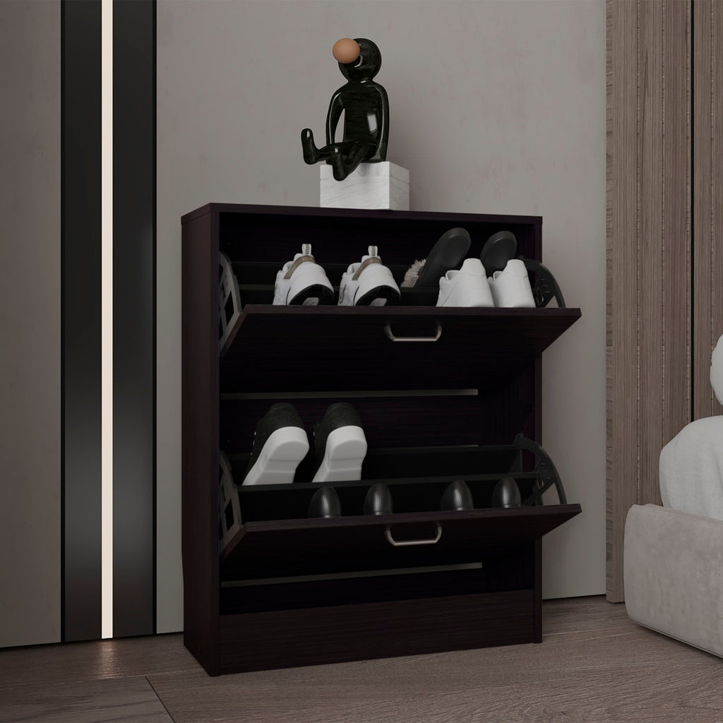 Inola Two-Door Shoe Rack Cabinet With Adjustable Shelves, Modern Storage Organizer