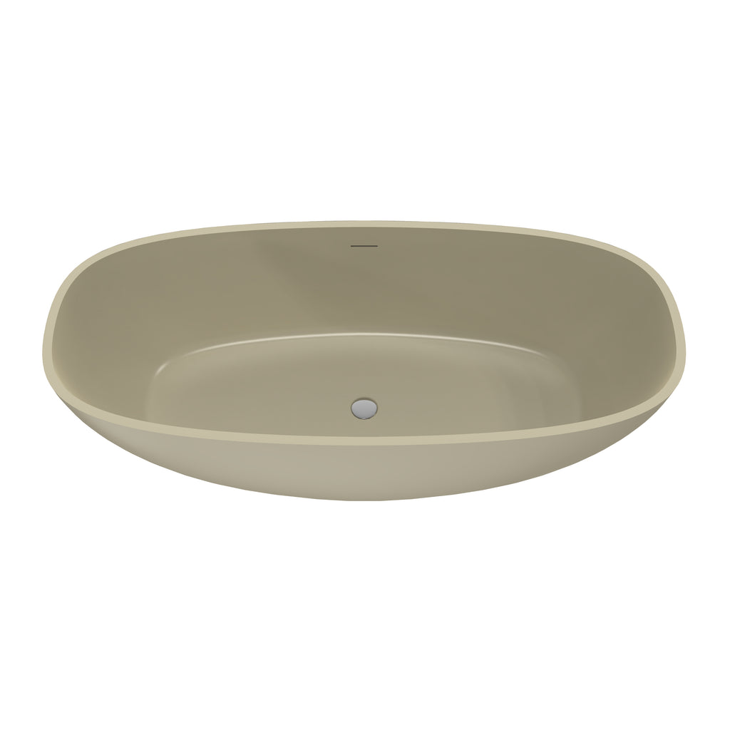 66.9 inch freestanding solid surface soaking bathtub for bathroom